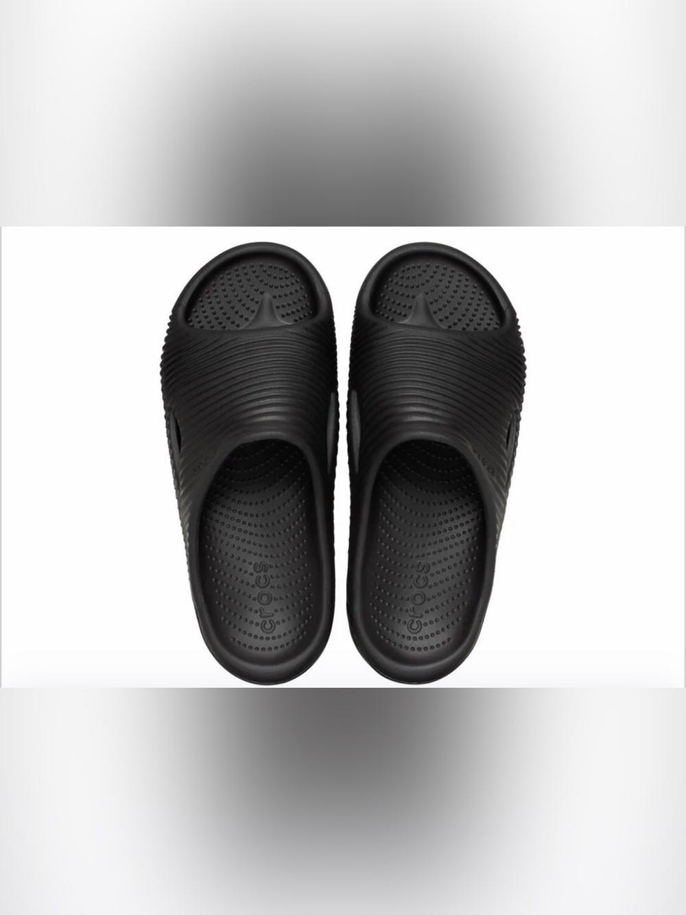 Crocs Mellow Tide Recovery Women’s Slip On Black Slides (Size 7) - Picture 4 of 10